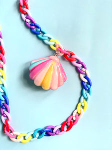 Kid’s Mask Chain - Multicoloured with shell charm