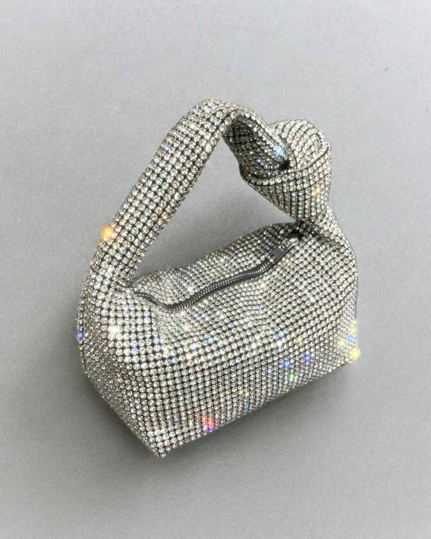 (PRE-ORDER) ANITA silver embellished knot bag
