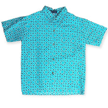 Load image into Gallery viewer, Turquoise print boys batik shirt