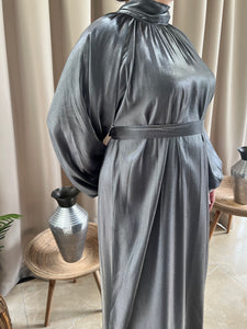 AMINA abaya in grey