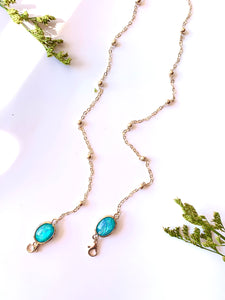 OPAL SERIES mask/glasses chain in TURQUOISE