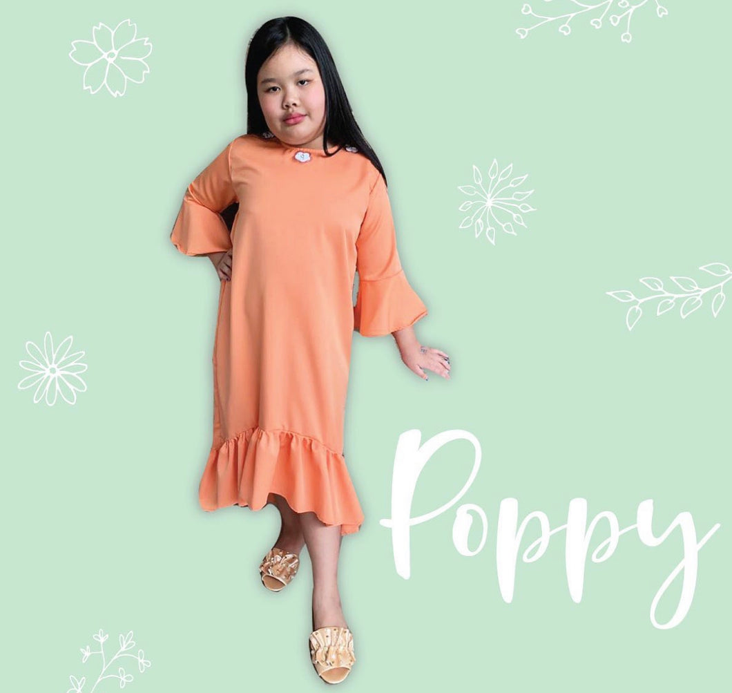 POPPY dress in orange