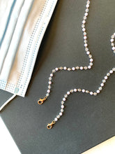 Load image into Gallery viewer, Mask/glasses chain - mini pearls and clear beads chain